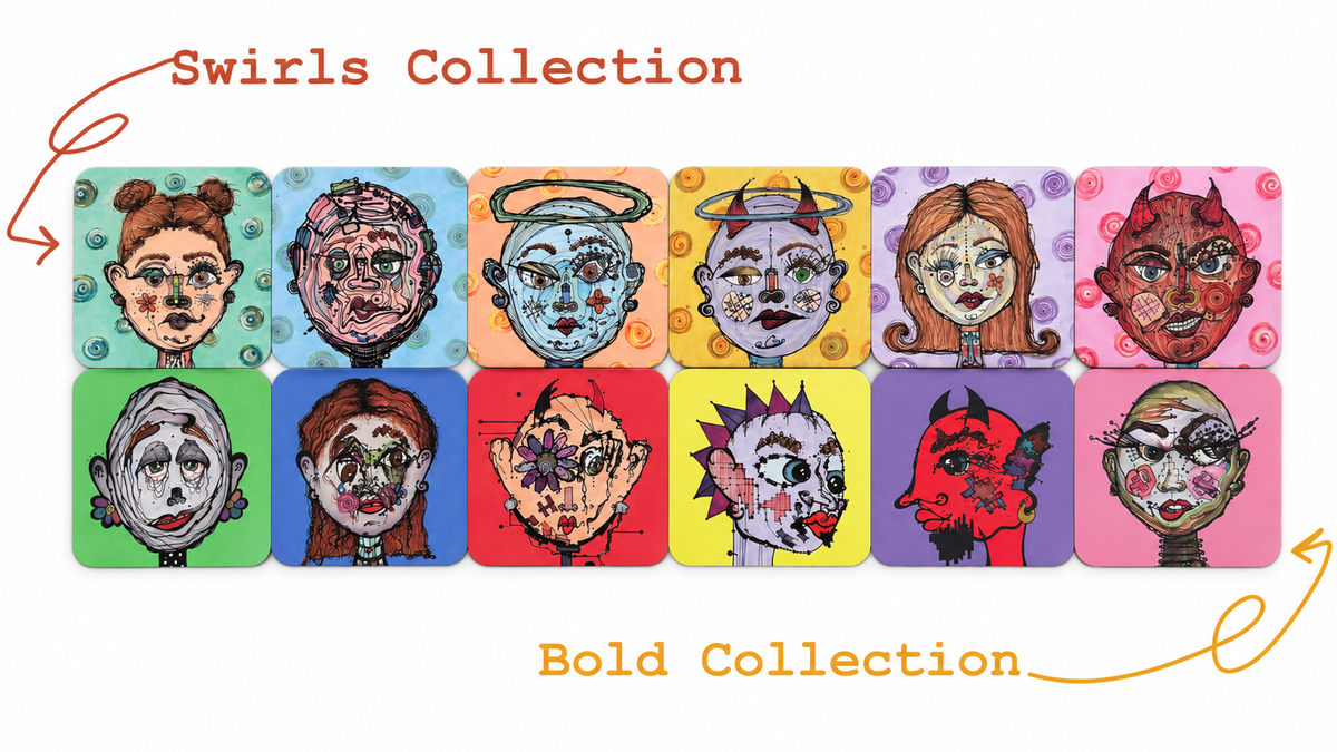 Swirls Collection Coaster Set